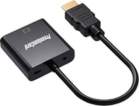 PremiumCord Convertisseur HDMI vers VGA avec Jack stéréo 3,5 mm avec câble Audio HDMI 1.3, HDCP 1.2, Compatible Full HD 1080p, connecteurs plaqués Or khcon-54