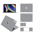 LENTION Full protection 5 Set Seal LCD Protective Film Compatible with 13-inch MacBook Pro 2020 include Screen Protector Track Pad/Palm Rest/Front & Back Skin 3M Technology 4H Hardness (Grey)