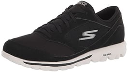 Skechers Women's GO Walk Classic HIGH Winds Sneaker, Black Synthetic/White Trim, 3 UK