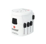 SKROSS World Travel Adapter PRO - Adaptateur pour prise d'alimentation - Europlug, power CEE 7/3 (F) pour BS 1363, NEMA 5-15, SEV 1011, CEI 23-50, AS/NZS 3112, Type N (M) - CA 100-250 V - 10 A -...