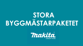 MAKITA Makita Stora byggmästarpaketet (20 st maskiner+radio+lampa+väskor).