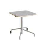 Höj- och sänkbart elevbord Smile 110, 650x650 mm, ljusgrå linoleum, silver stativ