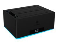 ICY BOX IB-127CL-U3 - Fast tilstand / harddiskstasjonsoppstilling - 2 brønner (SATA-600) - USB 3.2 Gen 1 (ekstern)