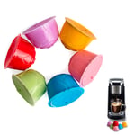 PopHMN Reusable Coffee Capsule, 6PCS Refillable Coffee Capsules Filter Pods Cups for Dolce Gusto