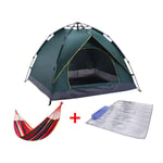 DJXLMN Pop Up Beach Tent 2/3-4 Person Hydraulic Sun Shelter Automatic Windproof UV Protection Waterproof with Carry Bag for Camping Beach Picnic Outdoor Home Garden Indoor,Green,3 to 4people