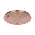 Baldakin i röd kopparfärg - Ø30cm, höjd 2,5cm, 3 hål, takrosett
