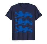 Three Blue Lions. Retro England Team Fan. Men, Women & Kids T-Shirt