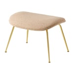 GUBI Beetle Ottoman puff heltrukket conic base Around bouclé 004-brass