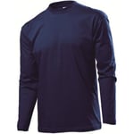 Stedman Classic Long Sleeve Men Marin bomull Medium Herr
