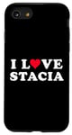 Coque pour iPhone SE (2020) / 7 / 8 I Love Stacia assorti pour petite amie et petit ami Stacia