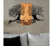 Seinäkoriste 58x92 cm elämänpuu puu/metalli