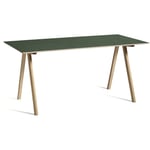 HAY CPH 10 Skrivebord, Vannbasert Lakkert Eik / Grønn Linoleum Kryssfiner