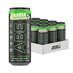 Applied Nutrition ABE Pre Workout Cans - All Black Everything Energy + Performance Drink, ABE Carbonated Beverage Sugar Free with Caffeine (Pack of 12 Cans x 330ml) (Apple & Elderflower)