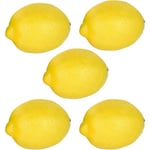 Konstgjorda frukter för dekoration, falsk gul citron, simuleringsfrukter och grönsaker, hem- och köksinredning Artificiell lime X5pcs-phwj