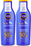 Nivea Sun Kids Protect & Care Sun Lotion SPF50+ 200ml X 2