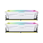 Lexar ARES RGB DDR4 RAM 32Go Kit (2 x 16Go) 4000MHz, DRAM 288-Pin U-DIMM PC Mémoire RAM, Memoire Haute Performance de jeu, prend en charge XMP 2.0, CL18-22-22-42, 1.4V, blanc (LD4EU016G-R4000GDWA)