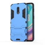 BAIYUNLONG Case Cover, Shockproof PC + TPU Case for OnePlus 6T, with Holder (Color : Blue)