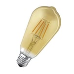 LEDVANCE LED lamp , Base: E27 , Warm White , 2500 K , 5.50 W , replacement for 45 W Incandescent bulb , SMART+ Filament Edison Dimmable [Energy efficiency class [AGGR] A++]