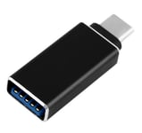 USB-C OTG adapter - USB-C han / USB-A 3.0 hun - Sort
