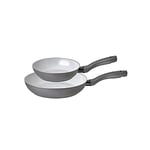 Prestige Earth Pan Non Stick Frying Pan Set of 2 - Induction Frying Pans 20cm & 28cm, Dishwasher Safe Cookware Made in Italy of Recycled & Recyclable Materials