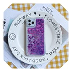 Glitter Love Heart Stars Transparent Soft TPU Cover For iPhone 5 5s SE 6 6s 7 8 Plus 10 X XS XR 11 Pro Max Liquid Quicksand Case-Purple-For iPhone11 Pro