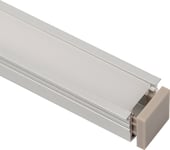 Loox5 endestykker til overflatemontert aluminiumsprofil, 13 mm (stål)