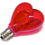 LED Lyskilde Mouse Lamp E14 1W Hjerteformet, Rød, Rød