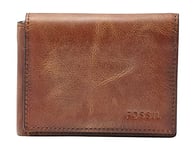 Fossil Portemonnaie pour homme Derrick, 100% cuir Bifold brun 10.16 cm L x 1.9 cm W x 8.3 cm H ML3700200