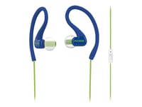 Koss KSC32i FitClips - Hörlurar med mikrofon - inuti örat - montering över örat - kabelansluten - 3,5 mm kontakt - blå