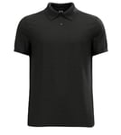 ODLO Men's Ascent Polo Shirt with Natural Fibres Hiking Shirt Black