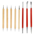 8pcs Leather Sewing awl Set Handle Leather Craft Tool Carving Stylus Tool Hand-Made Sewing Tool Leather Working Tool