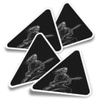 4x Triangle Stickers - Rock Guitar Art Band Music Musician #24117