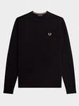 Fred Perry Men's Classic Crew Neck Jumper in Black