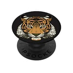 Richmond & Finch PopSocket PopGrip, Universal Expanding Mobile Phone Stand and Grip for Phones and Tablets, Includes Swappable Top, Tiger