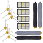 Replenishment Accessory Kit for iRobot Roomba 800 900 Series 860 870 875 880 886 890 891 895 960 965 966 980 981，Replacement Parts for Vacuum Cleaner，6 Filters 3 Side Brushes 2 Sets of Rubber Brushes