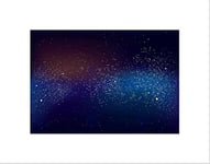 Wee Blue Coo PAINTING ILLUSTRATION SPACE STARS STARFIELD UNIVERSE FRAMED ART PRINT B12X12953