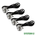 4-pack trapplampor LED 0,4W Krom - System12