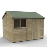 Timberdale 10x8 Tongue and Groove Pressure Treated Reverse Apex Wooden Garden Shed (Installation Included)