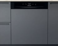 Hotpoint H3BL626B Black 60cm 14 Place Semi Integrated Dishwasher