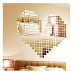 Ambiance Sticker Effet Miroir Autocollant Muraux Comme un Miroir Mosaïque Mirror-like Sticker Murale pour Bébé, Chambre d'enfant et Salon - Pack de 100 Stickers