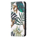 Magnetic Leather Folio Case for Samsung Galaxy A52s 5G/A52 5G/A52 4G Flip Wallet Phone Case with Kickstand Card Slots TPU Bumper Protective Skin Shockproof Cover - Flower Floral