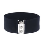 Brett resårbälte Metallspänne Midjeband MÖRKBLÅT dark blue