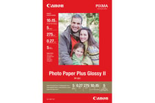 Canon Photo Paper Plus Glossy II PP-201 - fotopapir - høj-skinnende - 5 ark - 100 x 150 mm - 260 g/m²