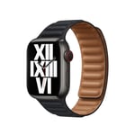 Genuine Apple 38mm/40mm/41mm Leather Link Strap Watch Band - S/M - Midnight 