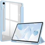 FINTIE Coque pour Samsung Galaxy Tab S9 FE 10.9 Pouces/Galaxy Tab S9 11 Pouces 2023 - Housse Arrière Transparente Claire Etui Antichoc Veille/Réveil Automatique, Bleu Ciel