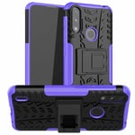 For Motorola E7i Power Shockproof Case, Hybrid [Tough] Rugged Armor Protective Cover, Phone Case Cover With Built-in [Kickstand] For Motorola Moto E7I Power (XT2097) - Purple