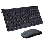 USB External Notebook Desktop Computer Universal Mini Wireless Keyboard Mouse, Style:Keyboard and Mouse Set(Black)