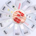 1sheet Nail Stickers Full Cover Adhesive Flower Waterproof N10