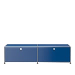 USM - USM Haller 3 TV-bänk Gentian Blue - TV-bänkar - Fritz Haller,Paul Schärer - Blå - Metall