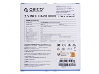 Orico Orico Hard Drive Enclosure 2.5 USB-C 3.1 6Gbps black